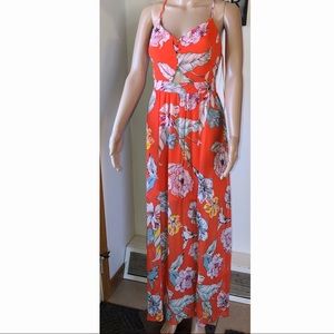 Candie’s floral maxi cutout Dress medium